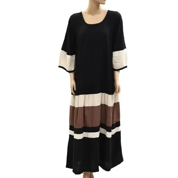 Free People Free Est Manda Midi Dress Colorblock Striped Printed S NEW 285159 - Picture 5 of 9